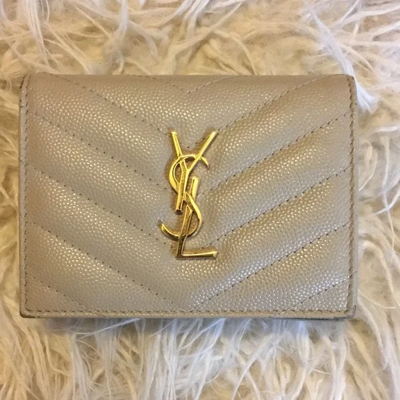 YSL Wallet in Sea Salt colour - Picture 2 of 13